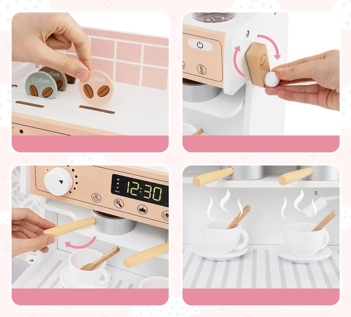 Bucatarie de joaca Costway TM10119WH (White)