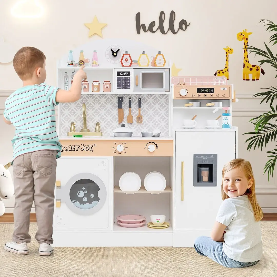 Bucatarie de joaca Costway TM10119WH (White)