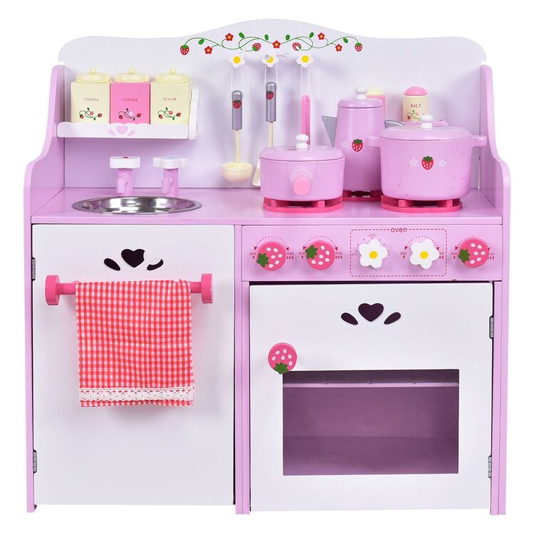 Игровая кухня Costway TP10029 (White/Pink)