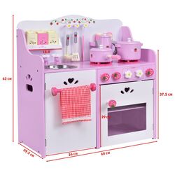 Bucatarie de joaca Costway TP10029 (White/Pink) Thumb