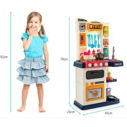 Bucatarie de joaca Costway TP10033BL (Beige/Blue) Thumb