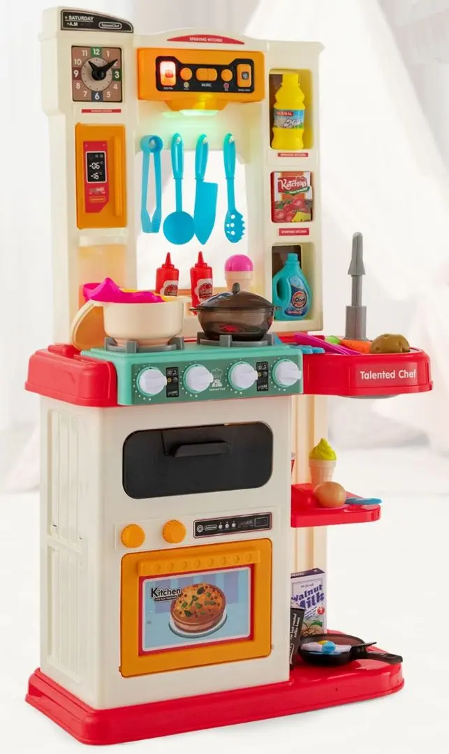 Bucatarie de joaca Costway TP10033PI (Beige/Pink)