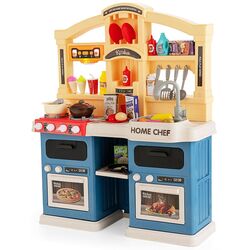 Bucatarie de joaca Costway TP10035BL (Beige/Blue)