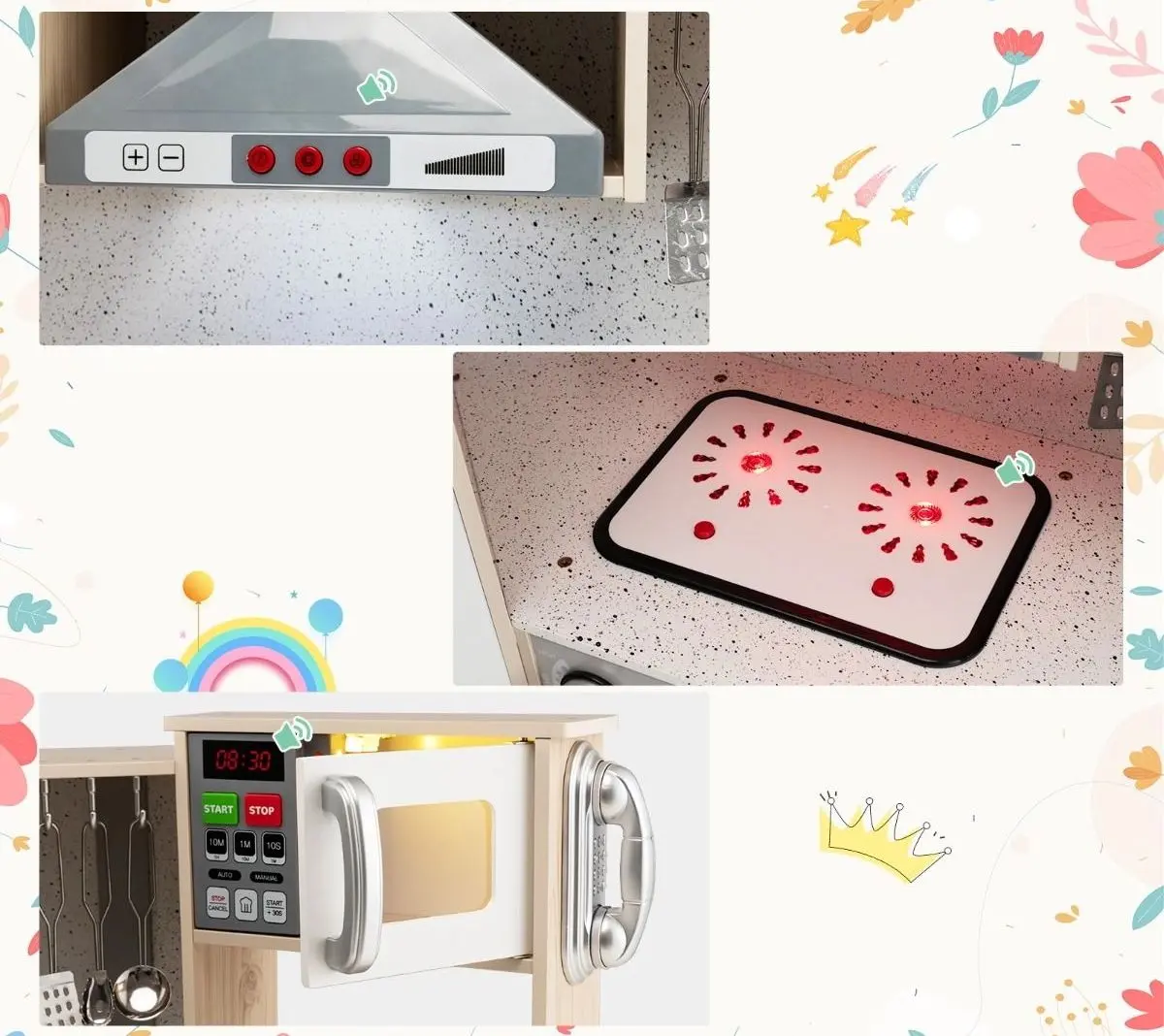 Игровая кухня Costway TP10063 (Wood/White)