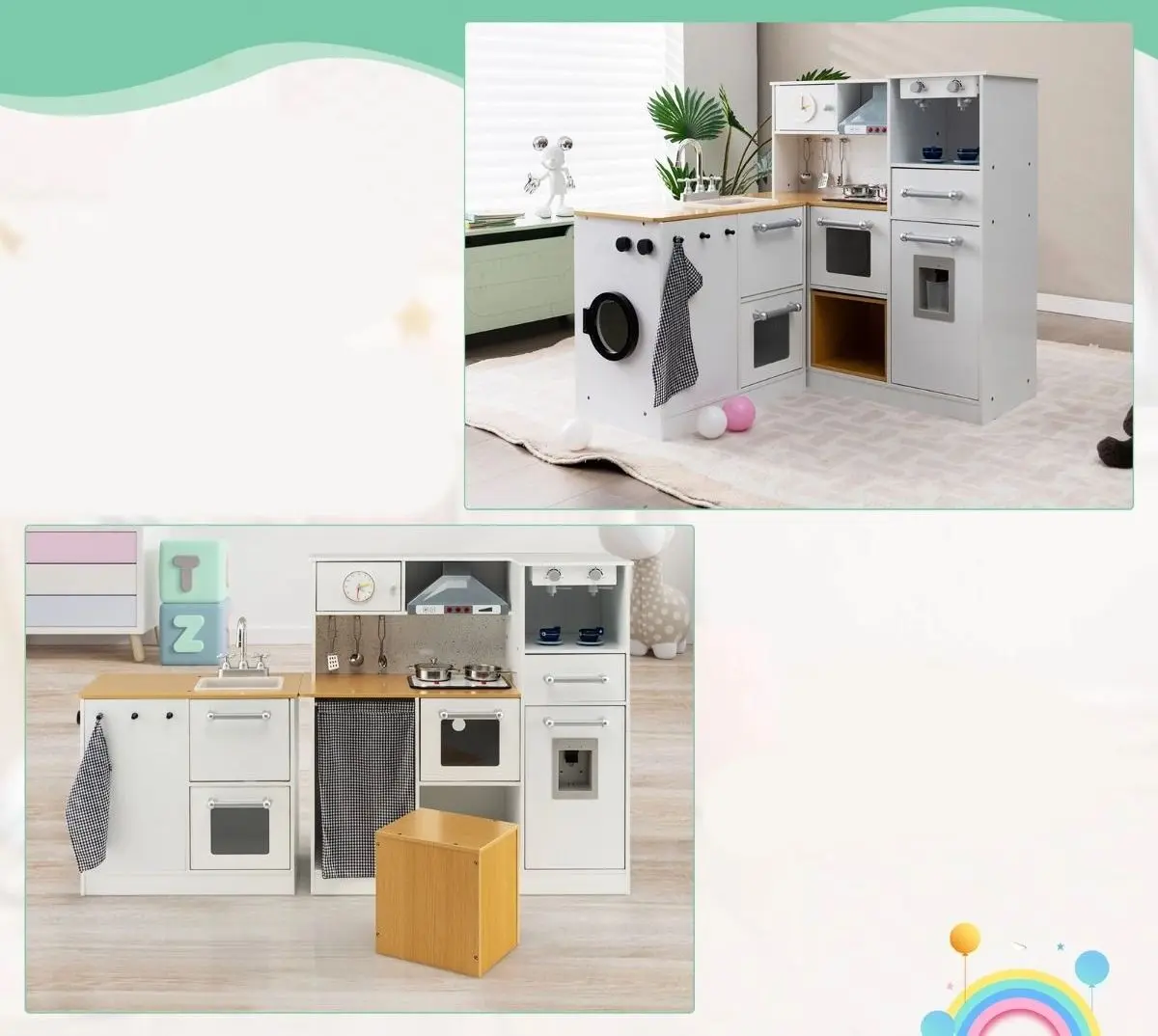 Bucatarie de joaca Costway TP10064 (White)