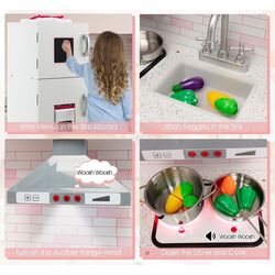 Bucatarie de joaca Costway TP10065 (White/Pink) Thumb