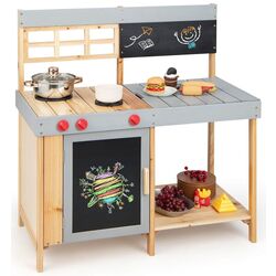 Bucatarie de joaca Costway TP10106 (Wood/Grey) Thumb