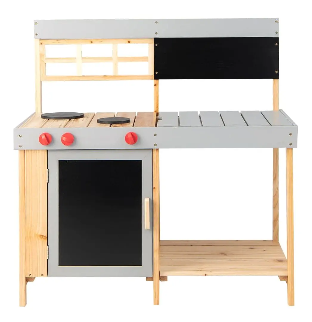 Bucatarie de joaca Costway TP10106 (Wood/Grey)