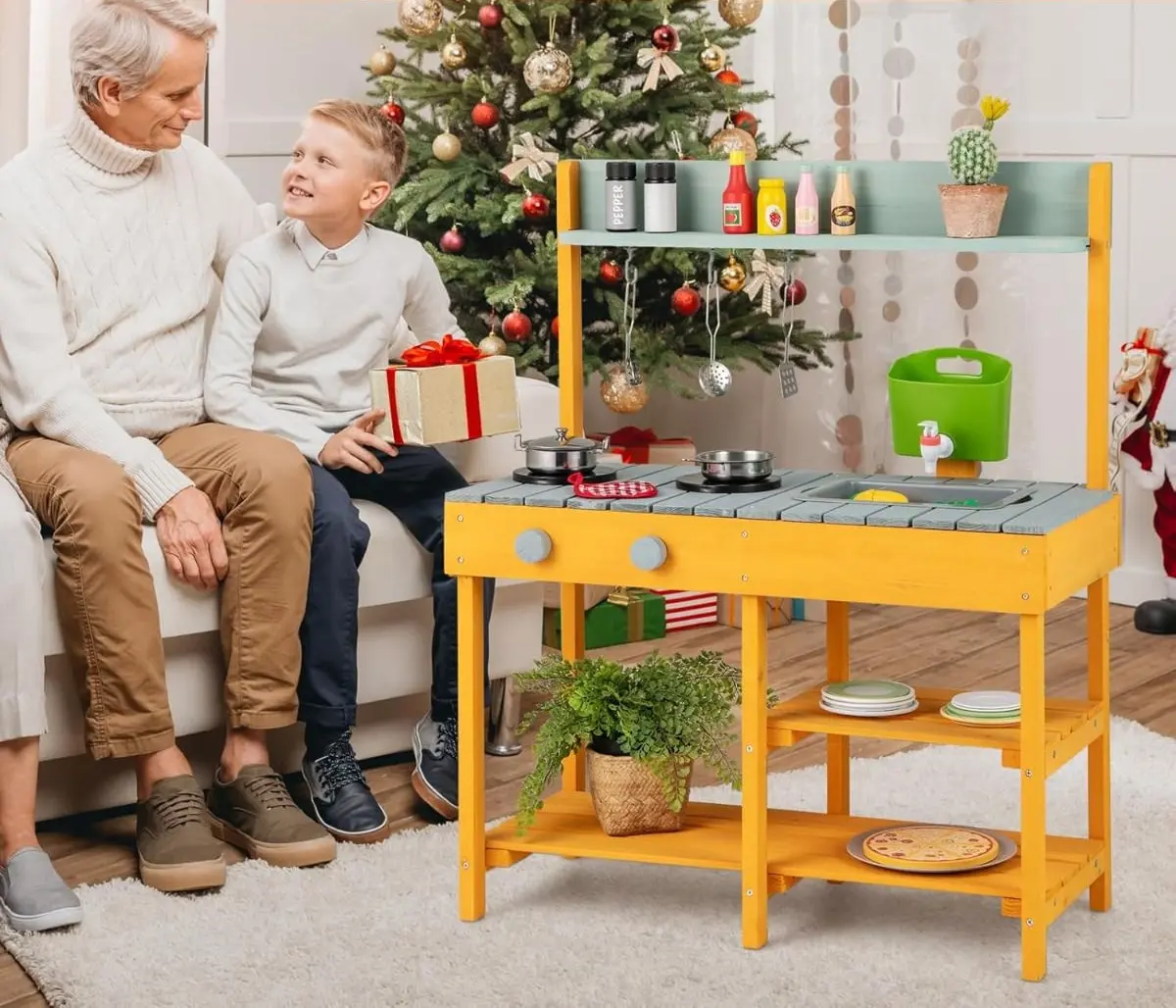 Bucatarie de joaca Costway TP10109OR (Orange)