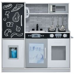 Bucatarie de joaca Costway TP10126WH (White/Grey)