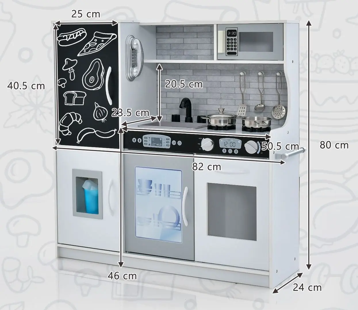 Игровая кухня Costway TP10126WH (White/Grey) - 5