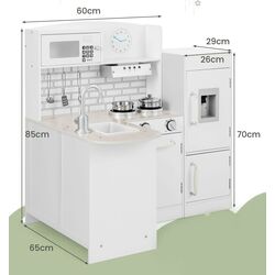 Bucatarie de joaca Costway TP10141WH (White) Thumb
