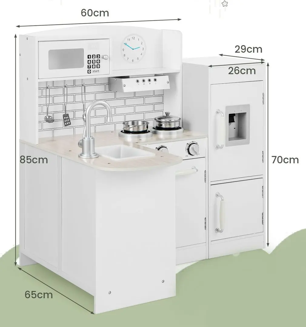 Bucatarie de joaca Costway TP10141WH (White)