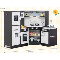 Bucatarie de joaca Costway TP10162CF (White/Brown) Thumb