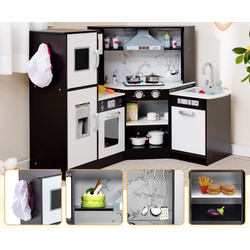 Bucatarie de joaca Costway TP10162CF (White/Brown) Thumb