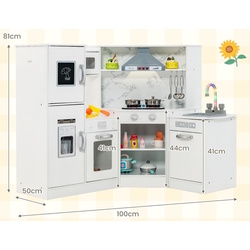 Bucatarie de joaca Costway TP10162WH (White) Thumb