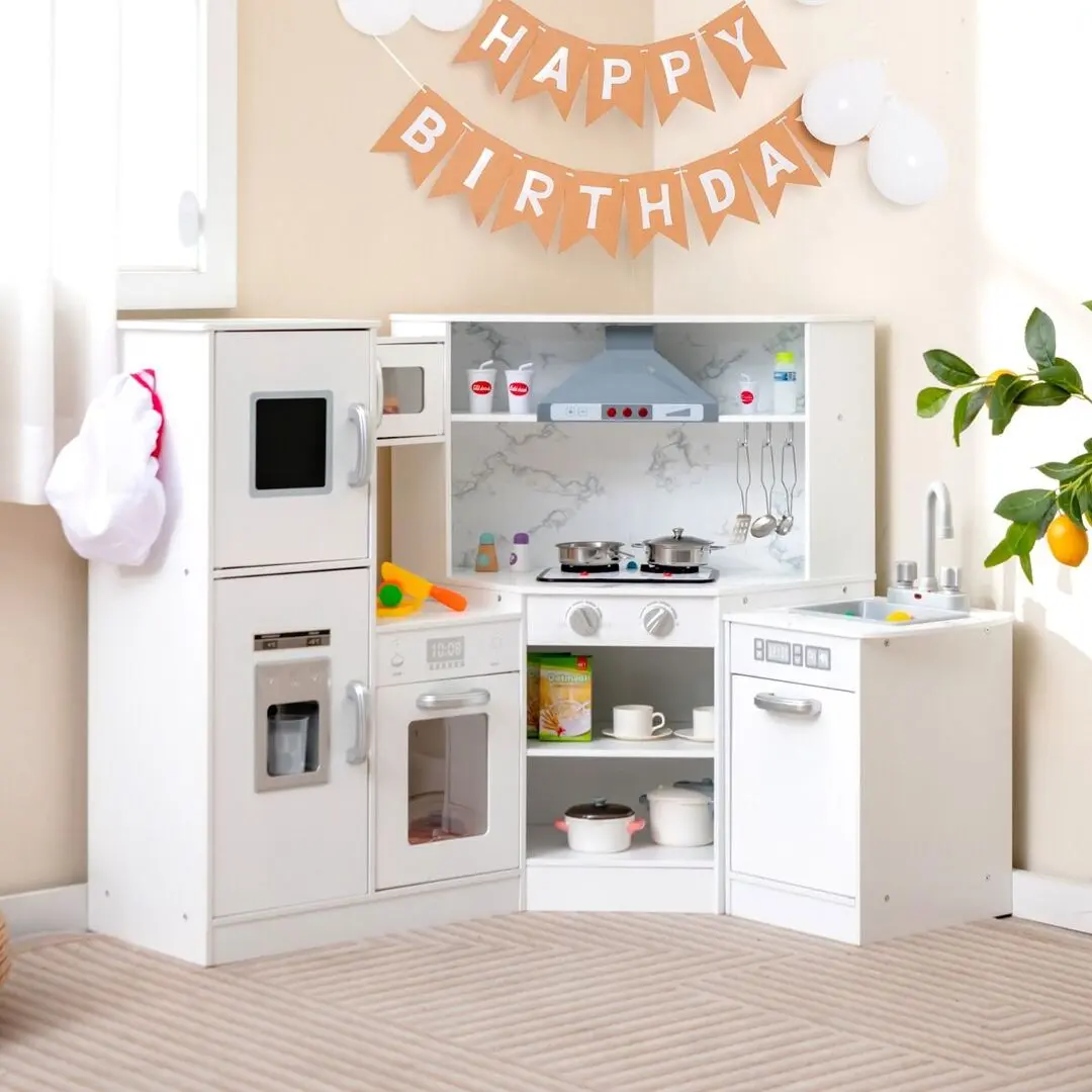 Bucatarie de joaca Costway TP10162WH (White)