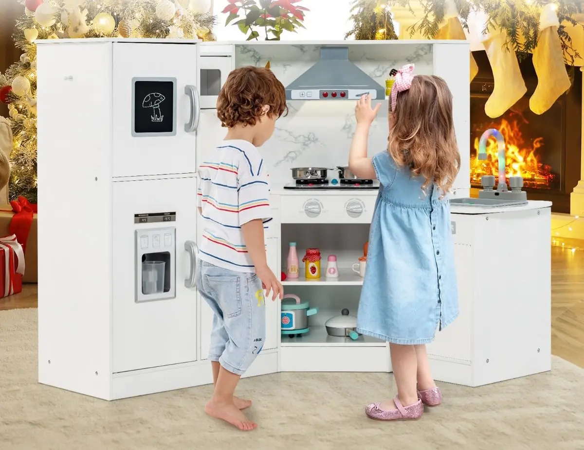 Bucatarie de joaca Costway TP10162WH (White)