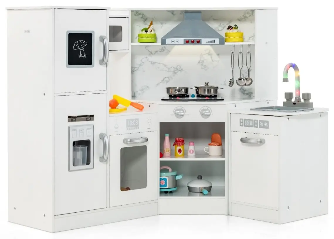 Bucatarie de joaca Costway TP10162WH (White)