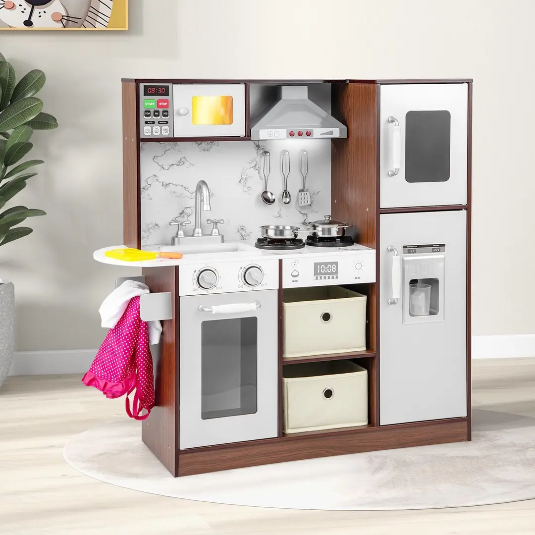 Bucatarie de joaca Costway TP10163CF (Brown)