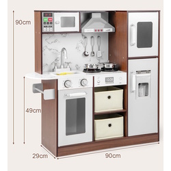 Bucatarie de joaca Costway TP10163CF (Brown) Thumb