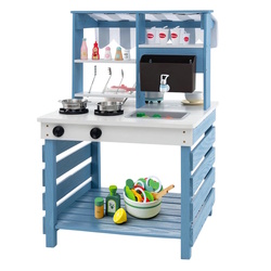 Bucatarie de joaca Costway TP10214 (Blue/White)