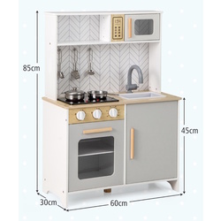 Bucatarie de joaca Costway TP10240WH (White) Thumb