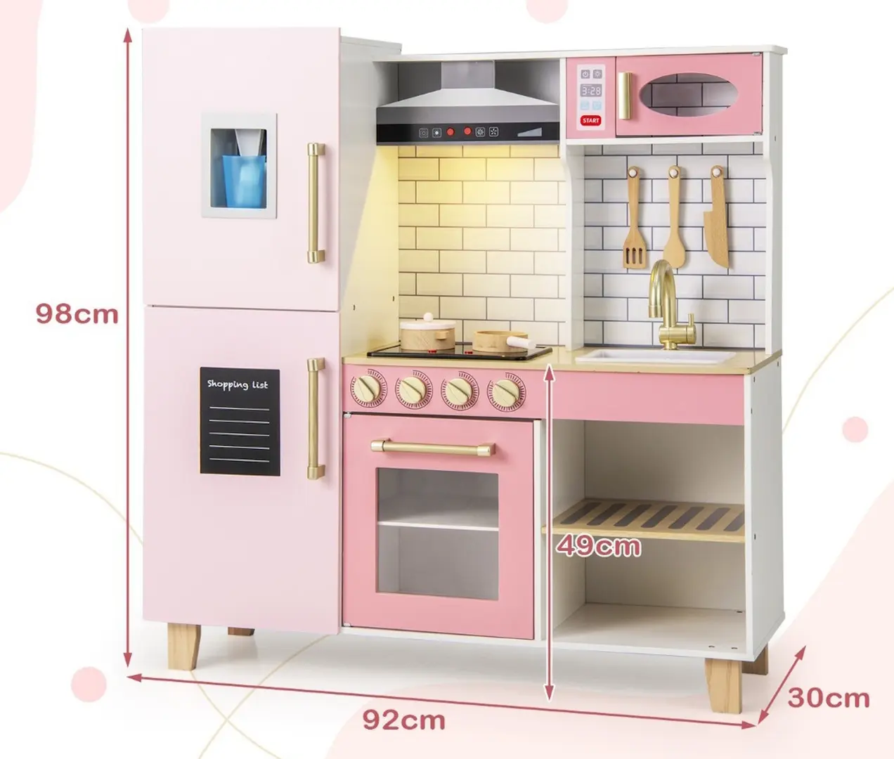 Игровая кухня Costway TP10241PI (Pink)