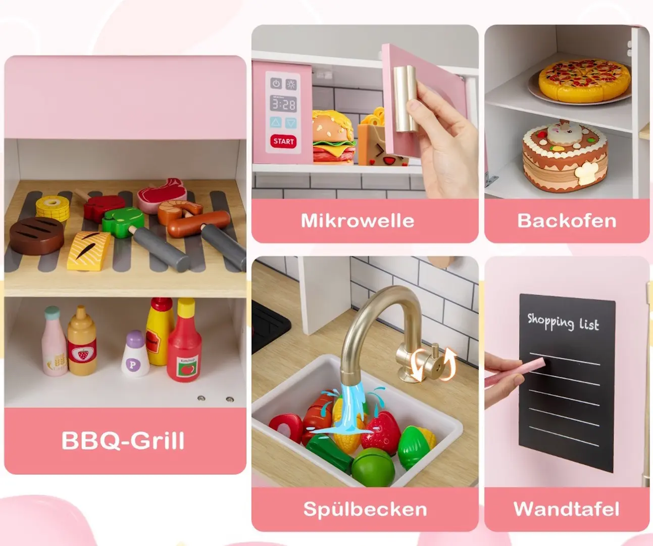 Игровая кухня Costway TP10241PI (Pink)