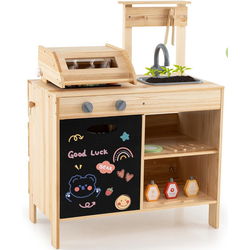 Bucatarie de joaca Costway TP10271NA (Natural)