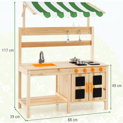 Bucatarie de joaca Costway TP10273NA (Natural) Thumb