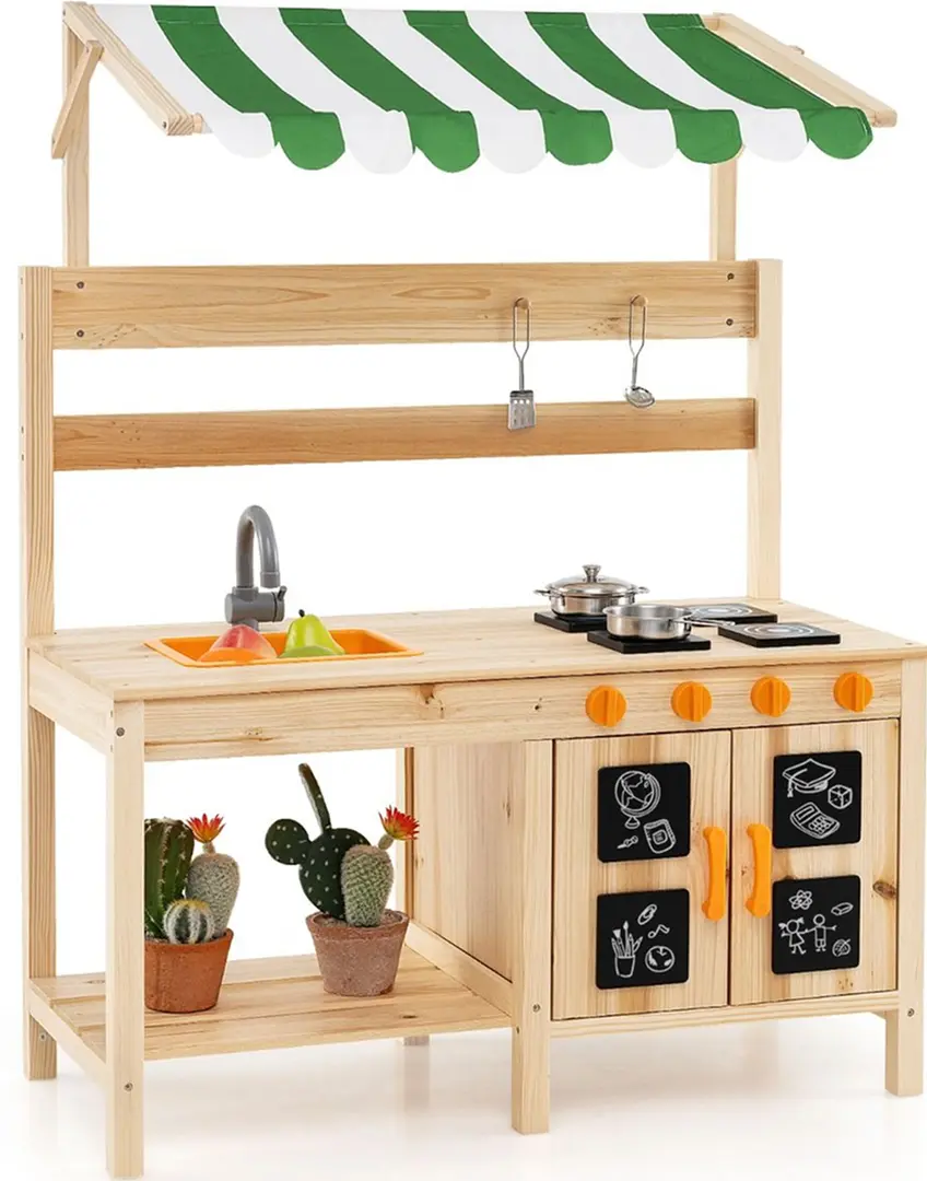 Bucatarie de joaca Costway TP10273NA (Natural)