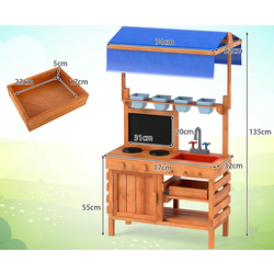 Bucatarie de joaca Costway TP10274NA (Natural) Thumb