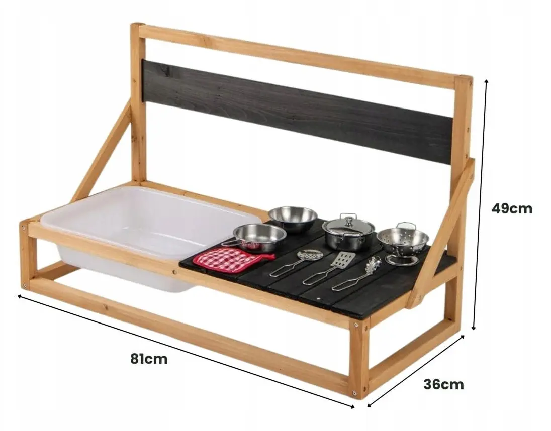 Bucatarie de joaca Costway TP10304NA (Natural)