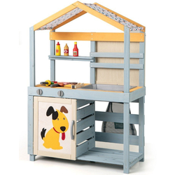 Bucatarie de joaca Costway TP10305GR (Gray/Yellow)