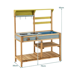 Bucatarie de joaca Costway TP10308NA (Natural/Gray/Yellow) Thumb