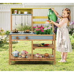 Bucatarie de joaca Costway TP10308NA (Natural/Gray/Yellow) Thumb