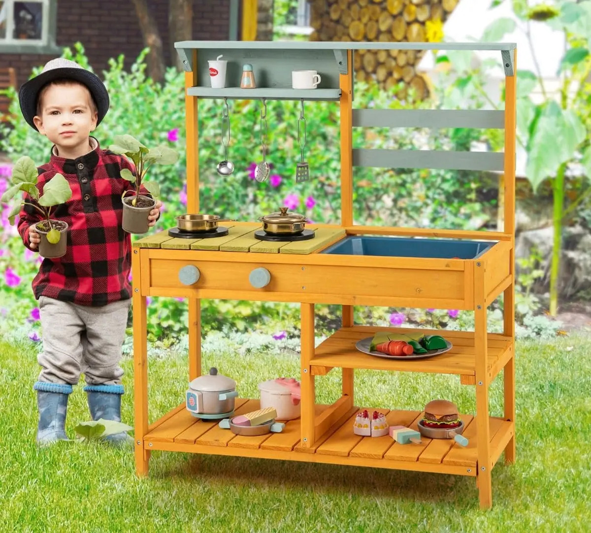 Игровая кухня Costway TP10308YE (Yellow)