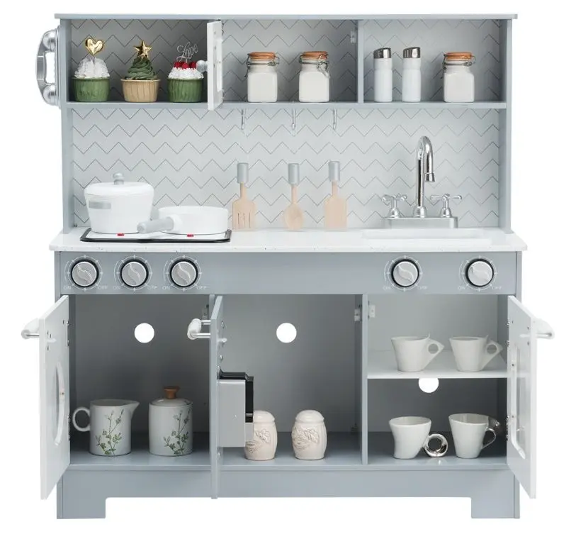 Bucatarie de joaca Costway TY327900 (Grey)