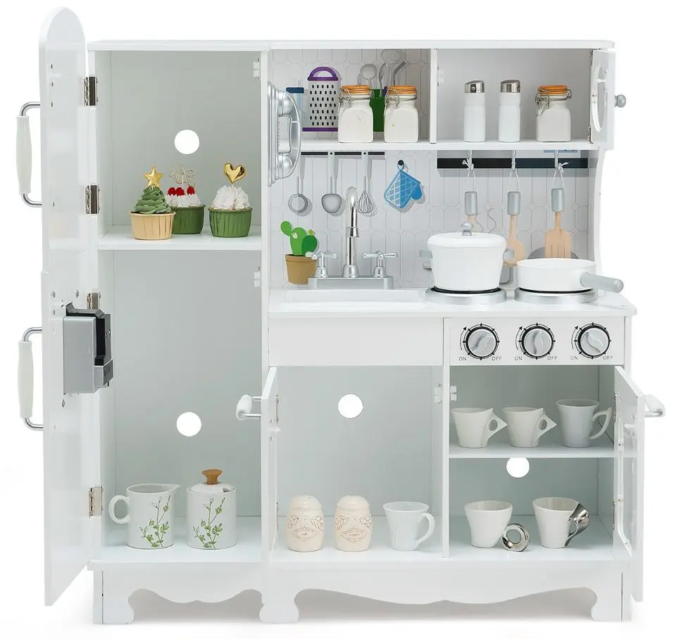 Bucatarie de joaca Costway TY327901 (White)