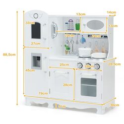 Bucatarie de joaca Costway TY327901 (White) Thumb