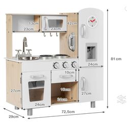 Bucatarie de joaca Costway TY327903 (White) Thumb
