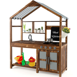 Игровая кухня Costway TY347734NA (Brown/Natural)