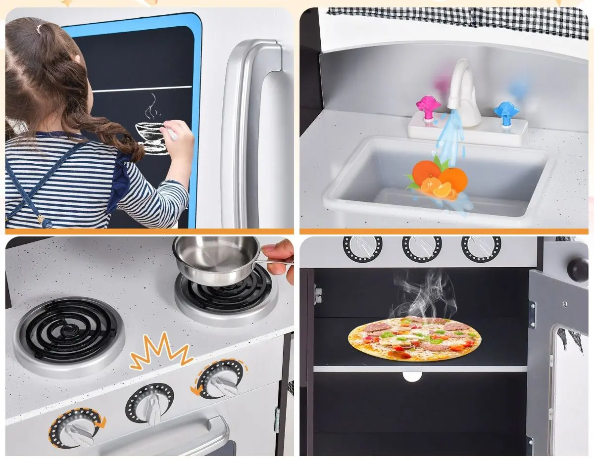 Игровая кухня Costway TY570396 (Brown/Silver)