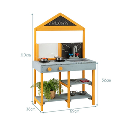 Игровая садовая кухня Costway TP10200BL (Gray/Yellow) Thumb