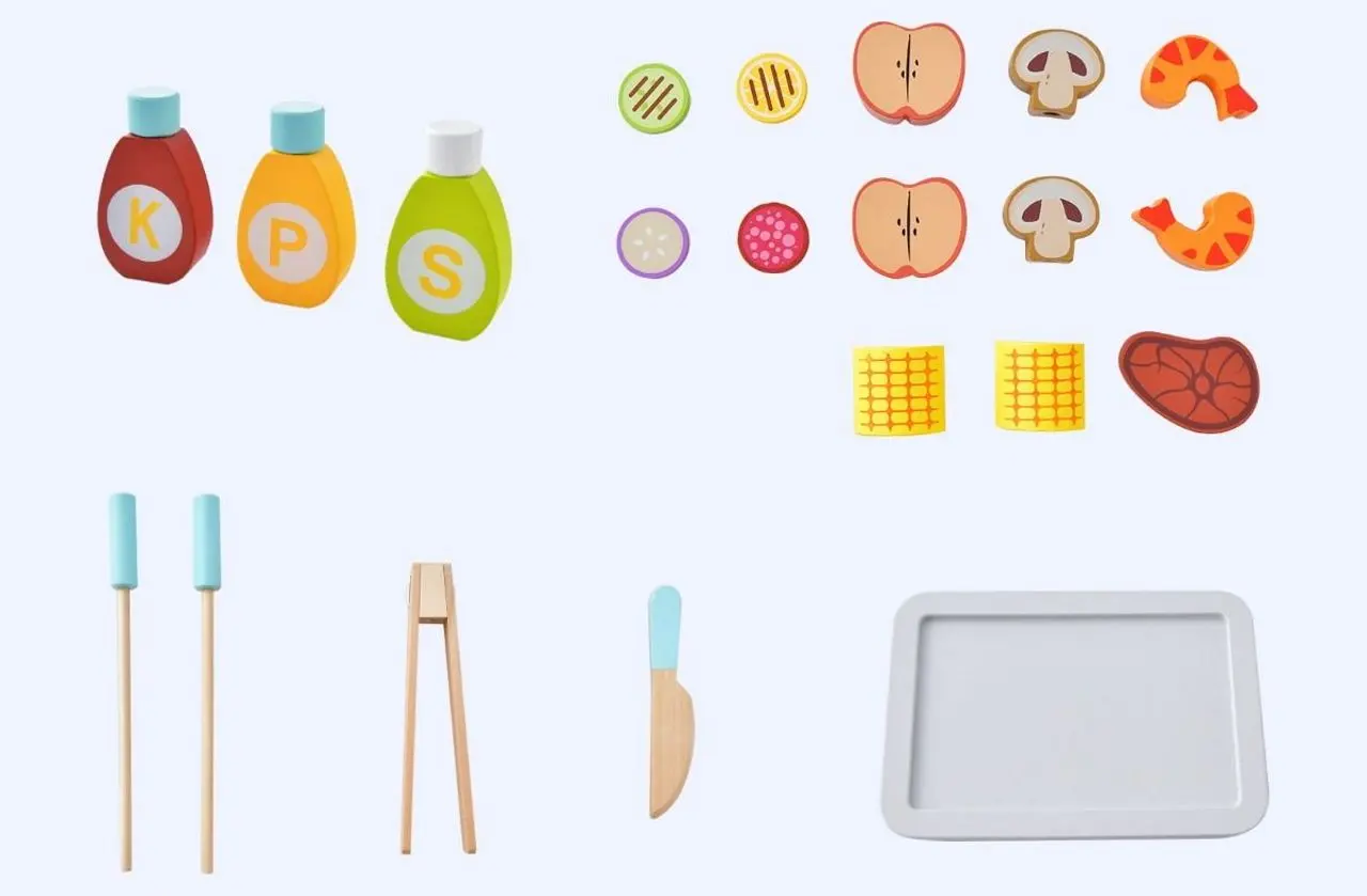 Set de joaca Costway Barbecue TM10038 (Blue/Green)