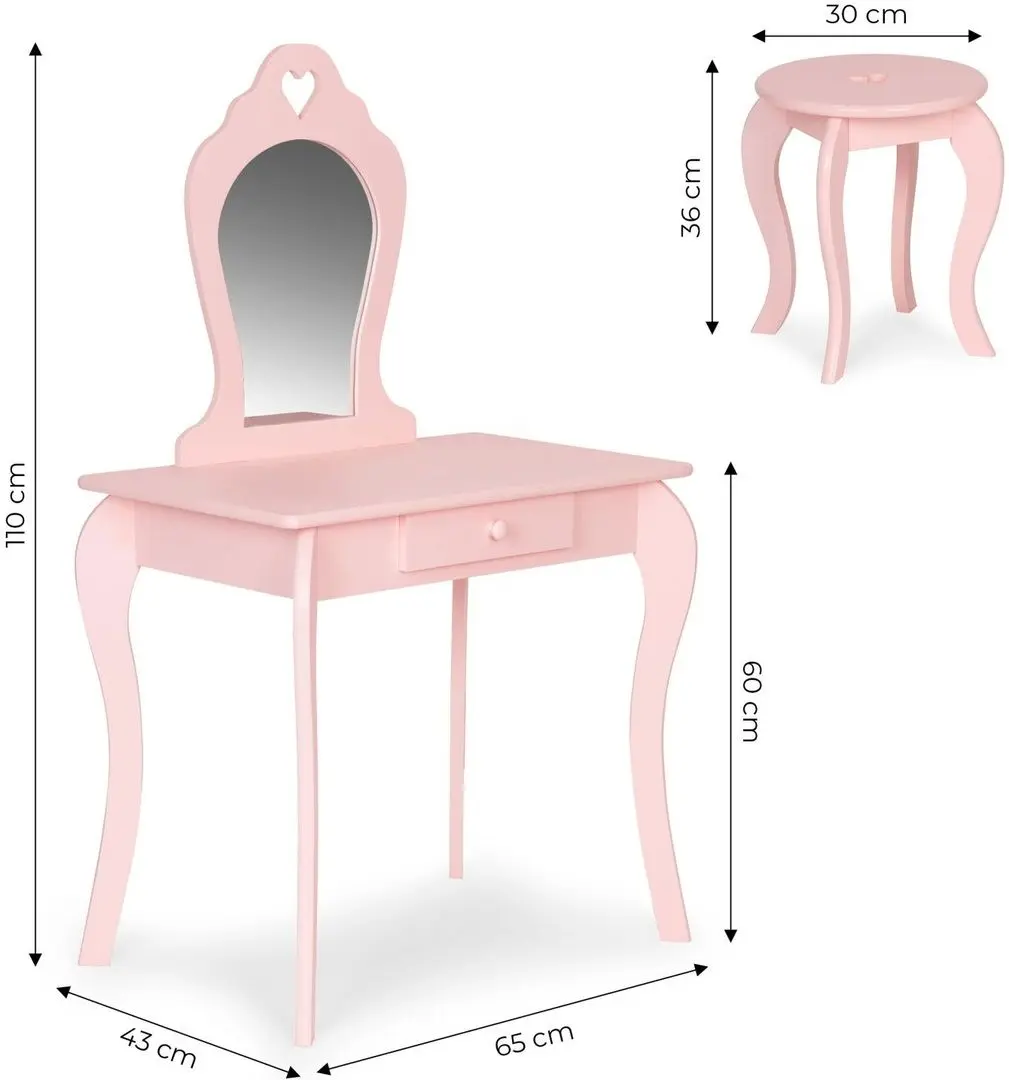 Masa de toaleta pentru copii Ecotoys FH-KF200011-P (Pink)