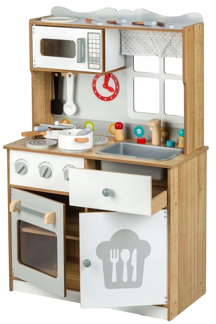 Bucatarie de joaca Ecotoys 7253 (White/Wood) - 3