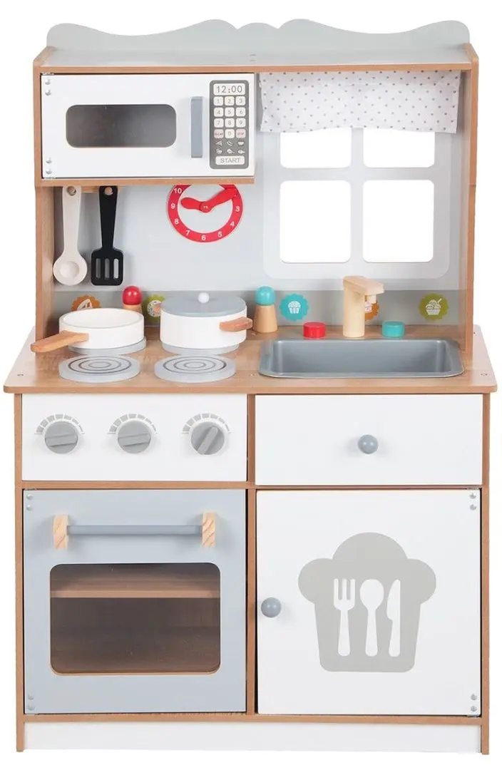 Bucatarie de joaca Ecotoys 7253 (White/Wood)