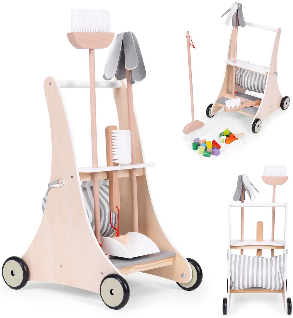Carucior pentru curatenie Ecotoys W10D200B (Woody)